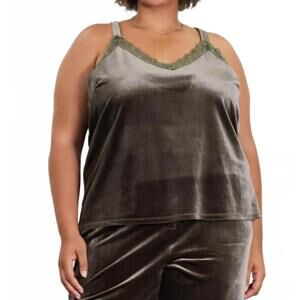 NEW SKIES ARE BLUE love & velvet cami in olive